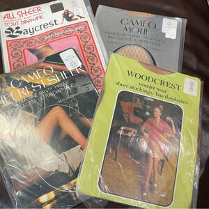 Vintage Deadstock New Nylons Stockings Pantyhose Mid-Century Packaging